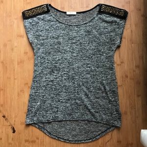 Grey studded blouse